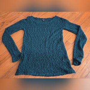 Aeropostale XS Women's Sheer Green Lace Knit Sweater